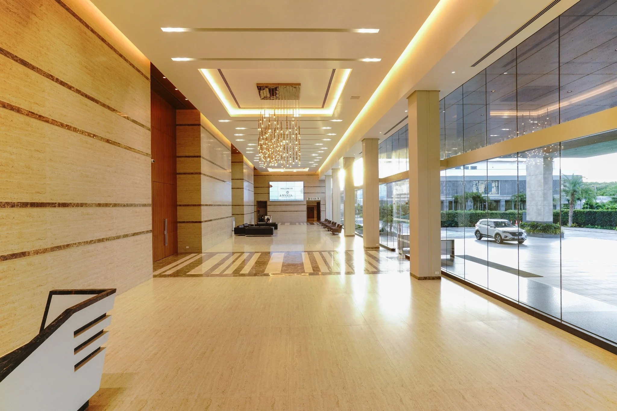 Anvaya Conventions landscaped walkway
