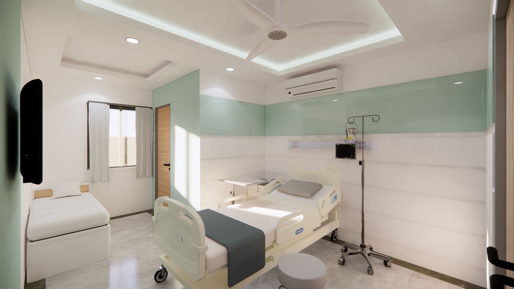 Prudence Super-Speciality Hospitals corridor with rooms