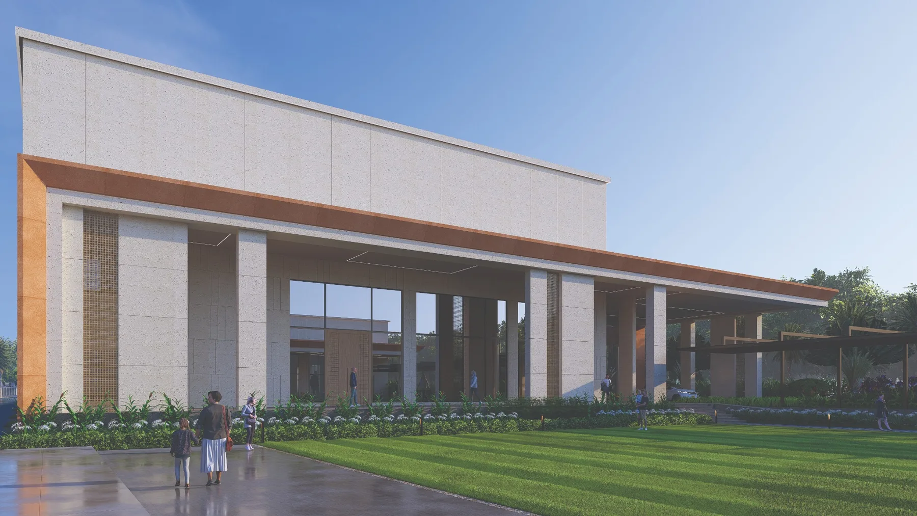 ONVA Convention side lawn frontage