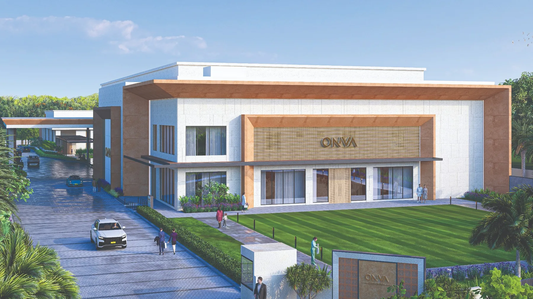 ONVA Convention front lawn perspective