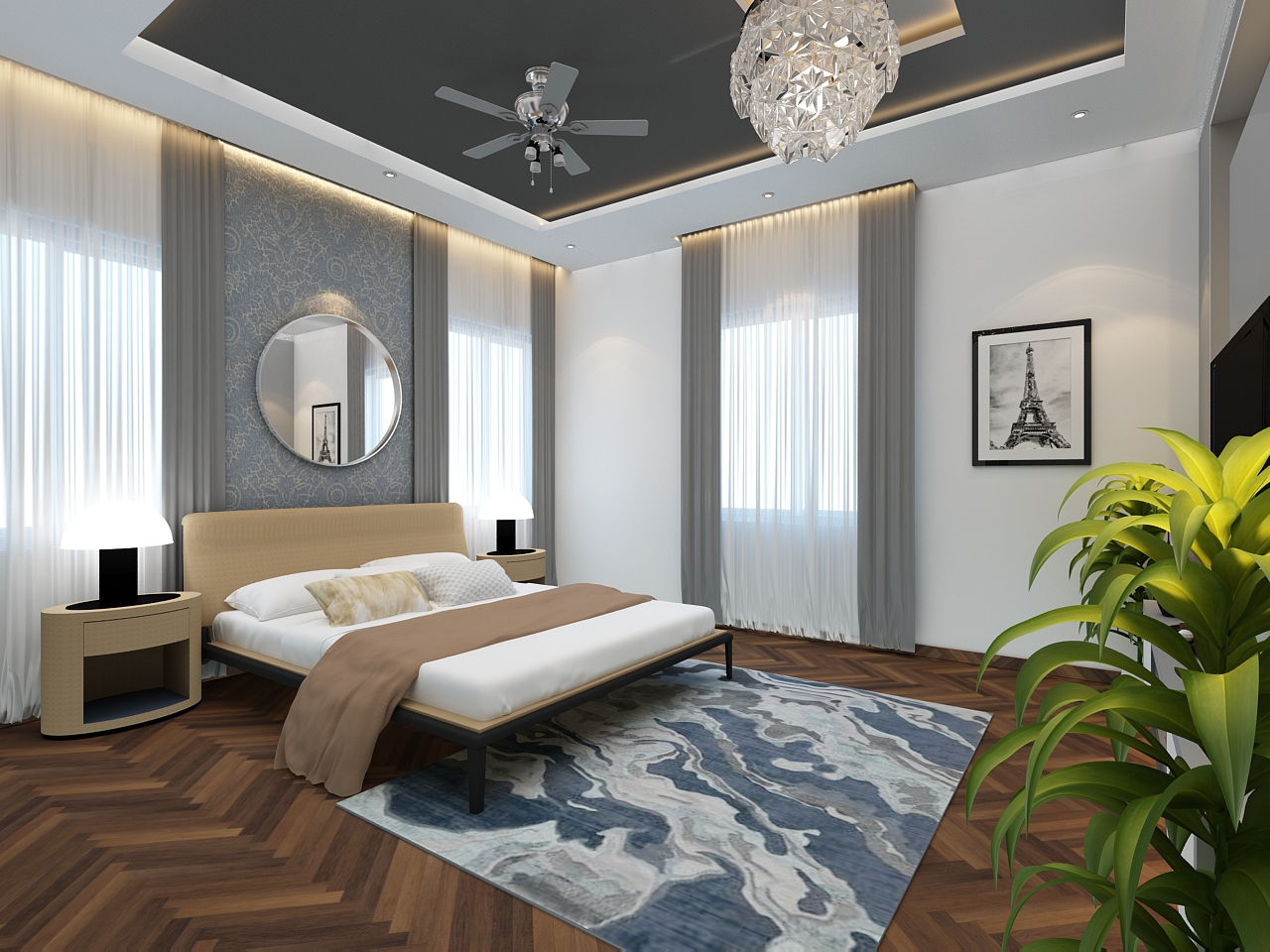 Prestine Villa Parent Bedroom View 01